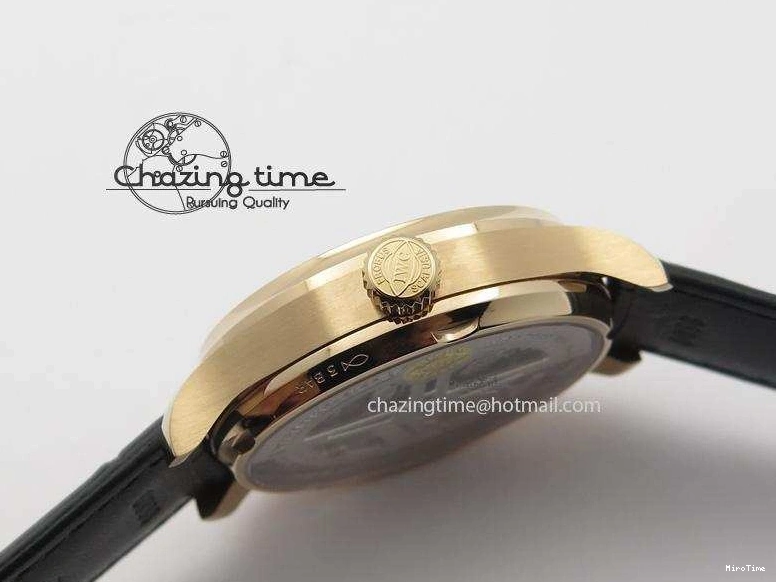 MIROTIME 0715 Portuguese Real PR RG IW5007 ZF 1:1 Best Edition Black Dial On Black Leather Strap A52010 V FreshLook 7304